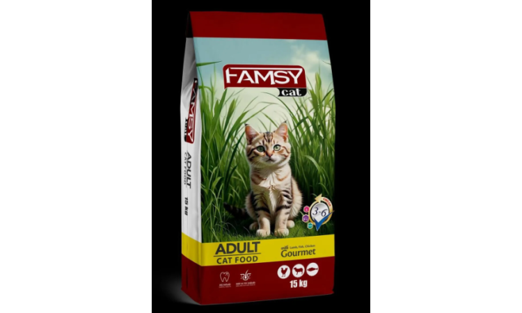 FAMSY KEDİ MAMASI TAVUK ETLİ  15 KG
